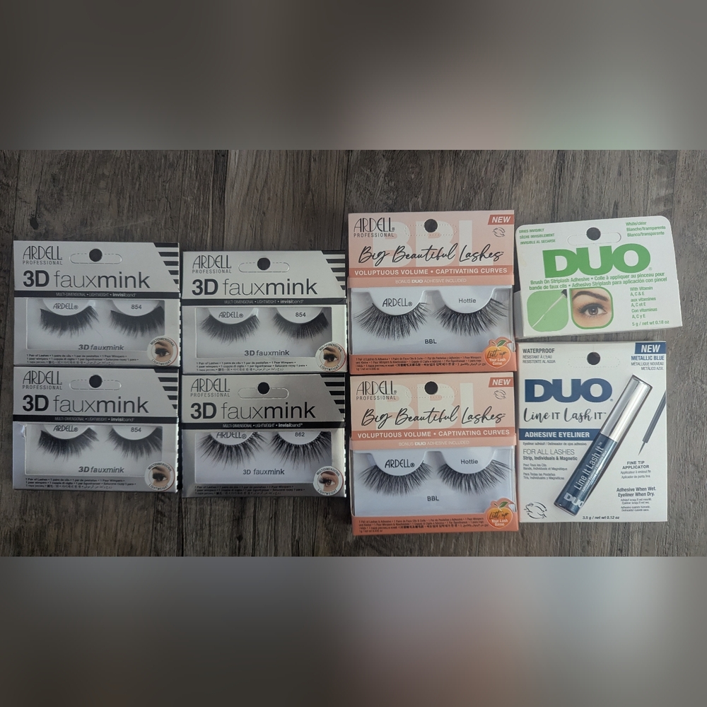 Ardell 3D Faux Mink & Big Beautiful Lashes Bundle + Duo Adhesive/ Magnetic Liner